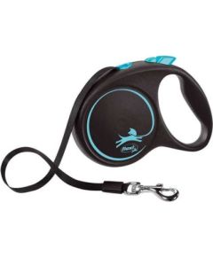 Flexi Automatic leash Black Design M 5 m, Blue