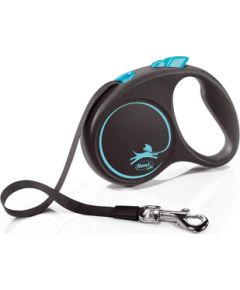 Flexi Automatic leash Black Design S 5 m, Blue