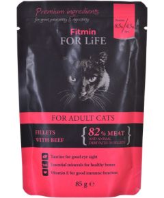 FITMIN For Life Cat Pouch Adult Beef 85g