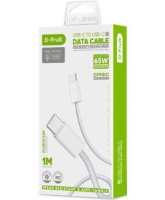 D-Fruit кабель USB-C - USB-C 1 м, белый (DF901C)