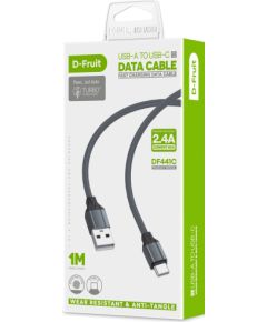 D-Fruit cable USB-A - USB-C 1m, grey (DF441C)