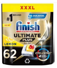 Finish Ultimate Plus Lemon trauku mazgājamās mašīnas kapsulas 62gab