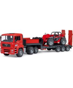 Bruder MAN TGA low loader with Manitou telehandler MLT 633, model vehicle