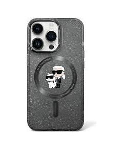 Karl Lagerfeld Apple  iPhone 13 Hardcase Karl&Choupette Glitter MagSafe Black