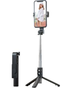 OEM Selfiju stick MINI - ar noņemamu Bluetooth tālvadības pulti un statīvu - P20S BLACK