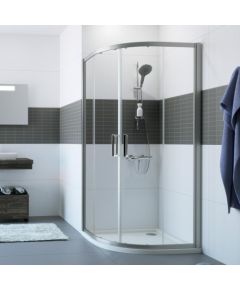 Huppe dušas stūris Classics 2, 1000x1000 mm, h=1900, r=550, matēts sudrabs/caurspīdīgs stikls