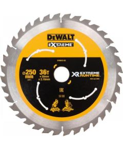 Griešanas disks kokam DeWalt DT99572-QZ; 250x30 mm; Z36