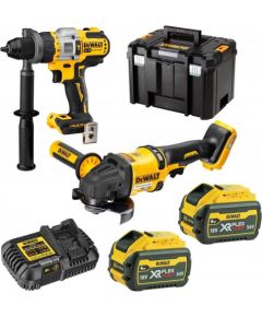 Instrumentu komplekts DeWalt DCMASST1N-XJ (DCD999 + DCG418); 2x6,0 Ah akum.