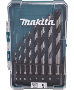 Koka urbju komplekts Makita D-77257; 3-10 mm; 8 gab.