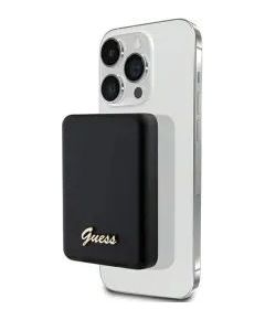 Guess   Power Bank 5000mAh 15W MagSafe And Regular Charge With Metal Ssript Logo Black