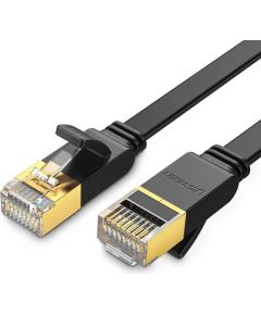 Flat network cable UGREEN NW106 Ethernet RJ45, Cat.7, STP, 10m (Black)