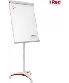 2X3 Balta magnētiska tāfele Mobilechart Red 70x100 ar statīvu
