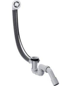 Hansgrohe vannas sifons Flexaplus, 70x40/50 mm, bez dekoratīvās daļas, trose 520 mm, plastmasa, pelēks/hroms