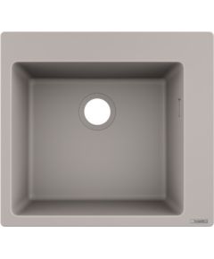 Hansgrohe virtuves izlietne S510-F450, viena bļoda, 560x510 mm, concrete grey