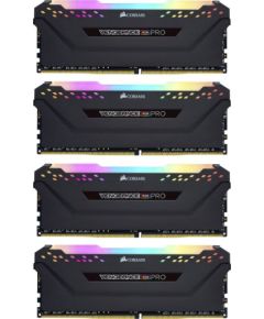 Corsair DDR4 - 32GB -3600 - CL - 18 -  Quad Kit - Vengeance RGB PRO (black, CMW32GX4M4D3600C18)