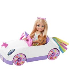 Lalka Barbie Mattel Chelsea + autko i piesek (GXT41)