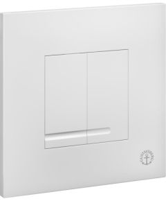 Gustavsberg Skalošanas poga XS iebūvējamajam rāmim, sienas vadības panelis, kvadrātveida, duālās skalošanas funkcija, balts