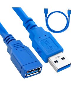 Fusion USB 3.0 pagarinājuma kabelis 1,5 m zils