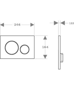 Geberit Omega20 tastatūra melns/hroms - gab.