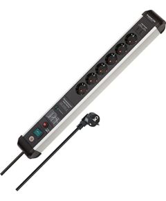 Brennenstuhl Premium-Protect-Line power strip 6-way (black/silver, 60,000 A surge protection, 3 meters, with USB Power Delivery)