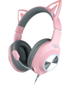Foxxray Shining Cat Gaming Headset Wired Pink/Grey