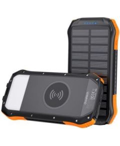 Choetech   Solar powerbank with inductive charging 10000mAh Qi 5W orange (B659) Black