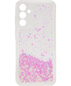 iLike Samsung  Galaxy A35 Silicone Case Water Glitter Light Pink