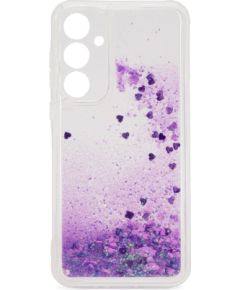iLike Samsung  Galaxy A35 Silicone Case Water Glitter Purple
