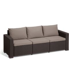 Keter Dārza dīvāns trīsvietīgs California 3 Seater Sofa brūns