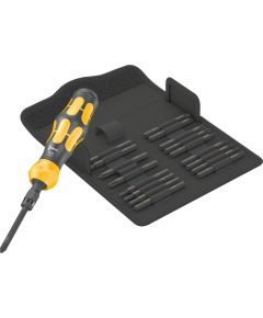 Wera Kraftform Kompakt 900 Set 1, with impact screwdriver, bit set (black/yellow, 1/4, 19 pieces)