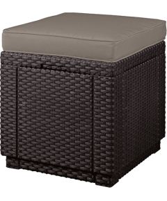 Keter Садовый стул / ящик для хранения Cube с подушкой / коричневый