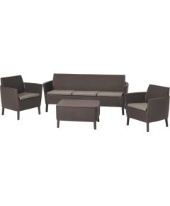 Keter Комплект садовой мебели Salemo 3 Seater Set коричневый