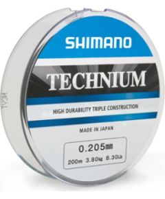 Makšķeraukla Shimano Technium, 200m, 0,225mm, 5kg, pelēka