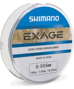 Spoles Shimano Exage, 150m, 0.225mm, 4.4kg, pelēkas krāsas