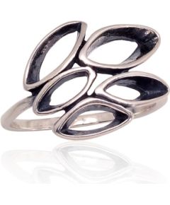 Серебряное кольцо #2101765(POx-Bk), Серебро 925°, оксид (покрытие), Размер: 18.5, 2.8 гр.