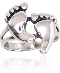 Серебряное кольцо #2101659(POx-Bk), Серебро 925°, оксид (покрытие), Размер: 17.5, 3 гр.