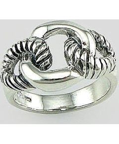 Серебряное кольцо #2101493(POx-Bk), Серебро 925°, оксид (покрытие), Размер: 18, 6.6 гр.