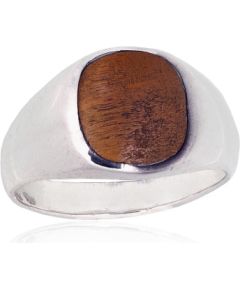 Серебряное кольцо #2101353_TE, Серебро 925°, Тигровый глаз, Размер: 21.5, 10.6 гр.