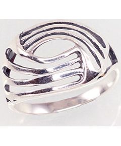 Серебряное кольцо #2100923(POx-Bk), Серебро 925°, оксид (покрытие), Размер: 18, 2.4 гр.