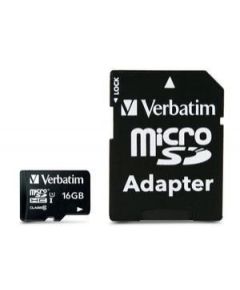 Verbatim 16GB Micro SD (HC) CLASS 10 WITH ADAPTOR