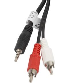 Lanberg CA-MJRC-10CC-0050-BK audio cable 5 m 3.5mm 2 x RCA Black