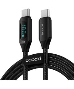 Toocki Charging Cable USB C-C, 1m, 100W (Black)