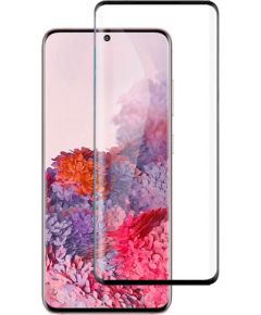 Fusion Full Glue 5D Tempered Glass Aizsargstikls Pilnam Ekrānam Samsung G980 Galaxy S20 Melns