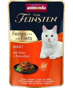 ANIMONDA vom Feinsten Duck, turkey fillet - wet cat food - 85 g