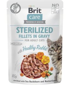 BRIT Care Cat Sterilized Rabbit Pouch - wet cat food - 85 g