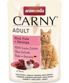 ANIMONDA Carny Adult Beef, turkey and shrimps - wet cat food - 85g