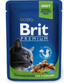 BRIT Premium Cat Chicken Sterilised - wet cat food - 100g