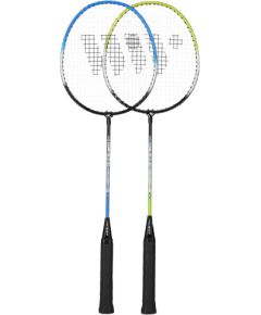 Wish Steeltec 216K badminton racket set 2 rackets + 3 shuttlecocks + case
