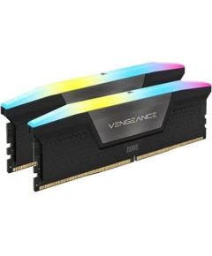 Corsair DDR5 - 64GB - 5200 - CL - 40 - Dual Kit, memory (black, CMH64GX5M2B5200C40, Vengeance RGB, for AMD)