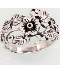 Серебряное кольцо #2101377(POx-Bk), Серебро 925°, оксид (покрытие), Размер: 17, 3.6 гр.